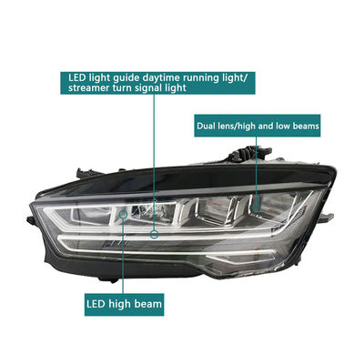 Matrix Headlight Assembly For Audi A7 Modification 2011 To 2018 All LED Old To New Head Front Light Flow Light Steering